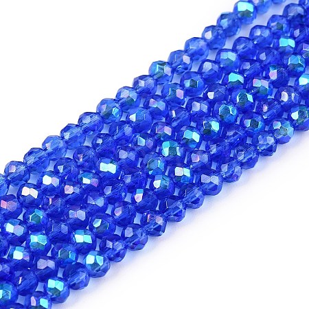 Electroplate Glass Beads Strands EGLA-A044-T2mm-L31-1
