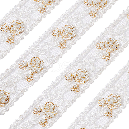 Flower Pattern Lace Embroidery Organza Trimming OCOR-FG0001-30-1