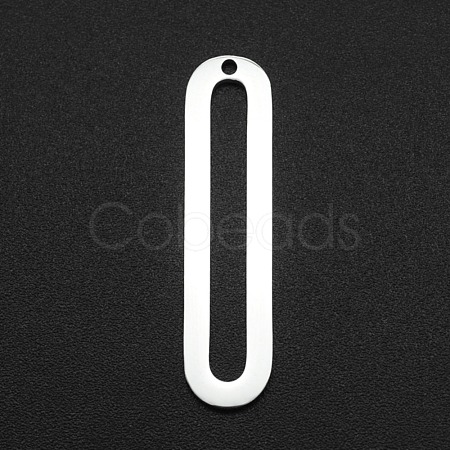 Tarnish Resistant 201 Stainless Steel Open Back Bezel Pendants STAS-R111-LA080-1