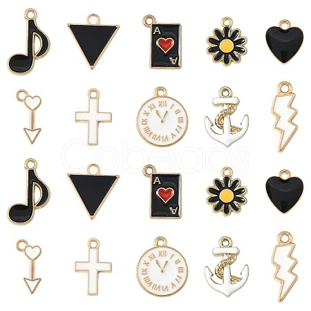 20Pcs 10 Styles Alloy Enamel Charms ENAM-FS0003-45-1
