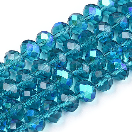 Electroplate Glass Beads Strands LS-EGLA-A034-T6mm-L25-1