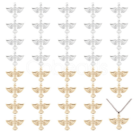 40Pcs 2 Colors Brass Pendants KK-AR0003-32-1