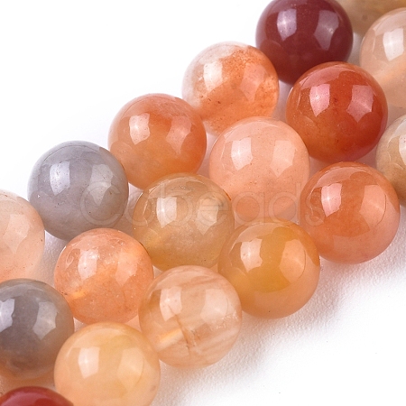 Natural Golden Silk Jade Beads Strands G-L538-034-6mm-1