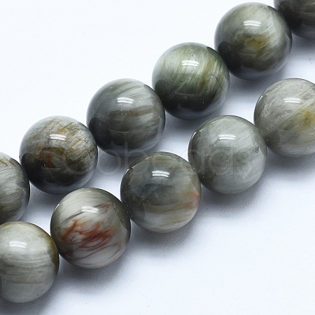 Natural Hawk's Eye Beads Strands G-E483-20-8mm-1