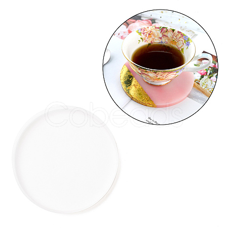 DIY Flat Round Cup Mat Silicone Molds DIY-E036-02-1