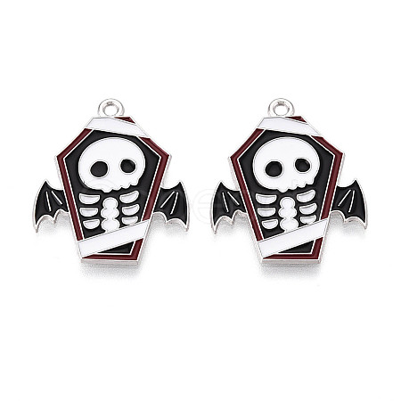 Halloween Theme Alloy and Enamel Pendants ENAM-T021-31D-01P-1