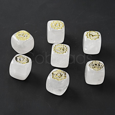 7Pcs 7 Styles Natural Quartz Crystal Beads G-H272-09G-1