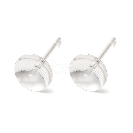 Brass Studs Earrings Finding KK-K383-01E-S-1
