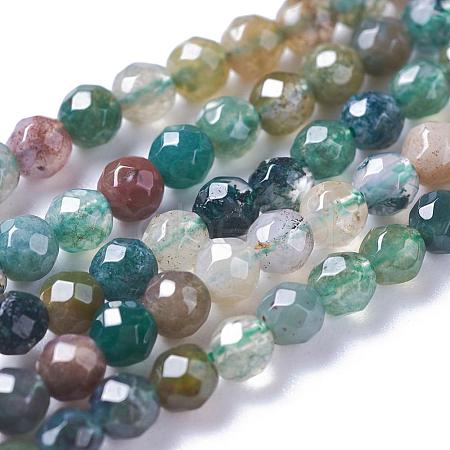 Natural Indian Agate Bead Strands G-A129-2mm-03-1