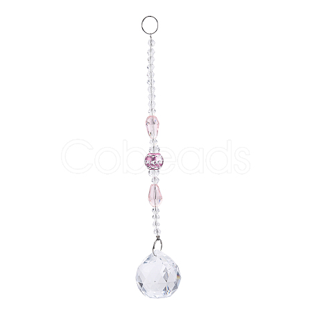 Faceted Crystal Glass Ball Chandelier Suncatchers Prisms AJEW-G025-A01-1