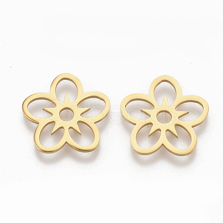 201 Stainless Steel Filigree Joiners X-STAS-S079-113G-1