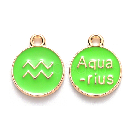 Alloy Enamel Pendants ENAM-S124-01A-06J-1