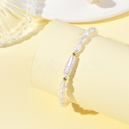Natural Cultured Freshwater Pearl Beaded Bracelets for Women BJEW-JB14154-1