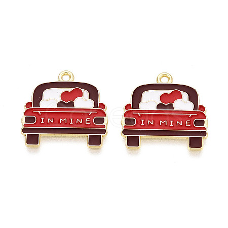 Valentine's Day Alloy Enamel Pendants ENAM-T023-24A-1