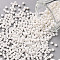 Glass Seed Beads, Opaque Colours Seed, Small Craft Beads for DIY Jewelry Making, Round, White, 2mm, Hole:1mm, about 30000pcs/pound