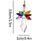 Glass Angel Pendant Decorations, Hanging Suncatchers, for Home Decoration, Colorful, 180~200mm