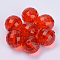 Transparent Acrylic Beads, Faceted, Round, Red, 20x19.5mm, Hole: 2.9mm, about 105pcs/500g