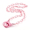 Personalized ABS Plastic Cable Chain Necklaces, Handbag Chains, with Plastic Lobster Claw Clasps, Pink, 22.24 inch(56.5cm)