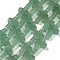 Natural Green Aventurine Beads Strands, Cross, 20.5x12.5x4.5mm, Hole: 1mm, about 19pcs/strand, 15.55''(39.5cm)