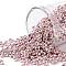 TOHO Round Seed Beads, Japanese Seed Beads, (PF552) PermaFinish Subtle Pink Metallic, 8/0, 3mm, Hole: 1mm, about 1111pcs/50g