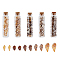 SUPERFINDINGS 5 Styles Shell Beads, Undrilled/No Hole Beads, with Glass Cork Container, Mixed Color, 8~20x3~12x3~10mm, 56g/box