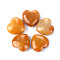 Natural Topaz Jade Healing Stones, Heart Stones, Pocket Palm Stones for Reiki Balancing, 30x30mm