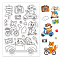 PVC Plastic Stamps, for DIY Scrapbooking, Photo Album Decorative, Cards Making, Stamp Sheets, Animal Pattern, 16x11x0.3cm