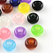 Imitation Cat Eye Resin European Beads, Large Hole Rondelle Beads, Mixed Color, 13~14x7~7.5mm, Hole: 5mm