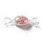 Natural Rose Quartz Chip Decorates, with Transparent Plastic Storage Box, Candy, 25x82.5x23mm