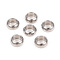 Non-Tarnish 201 Stainless Steel Spacer Beads, Large Hole Beads, Flat Round, Stainless Steel Color, 9x4mm, Hole: 6mm