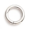 Non-Tarnish 304 Stainless Steel Spring Gate Rings, O Rings, Stainless Steel Color, 6 Gauge, 25.5x4mm, Inner Diameter: 17.5mm