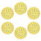 12 Sheets Self Adhesive Gold Foil Embossed Stickers, Round Dot Medal Decorative Decals for Envelope Card Seal, Word, Size: about 165x211mm, Stickers: 50mm, 12 sheets/set