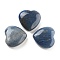 Heart Dyed & Heated Natural Blue Aventurine Worry Stone, Anxiety Healing Thumb Stone, 19.5~20.5x20~20.5x5.8~6.8mm