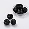 Grade A Rhinestone Pave Disco Ball Beads, for Unisex Jewelry Making, Round, Jet, PP13(1.9~2mm), 16mm, Hole: 1.5mm