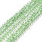 Transparent Electroplate Glass Beads Strands, AB Color Plated, Faceted Bicone, Light Green, 4.5x4mm, Hole: 0.7mm, about 82~85pcs/strand, 30.5~31cm