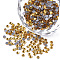 Hotfix Rhinestone, Glass Rhinestone Flat Back Cabochons, Half Round, Light Topaz, SS8, 2.3~2.4x1mm, about 1440pcs/bag