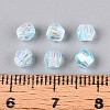 Transparent Spray Painted Glass Beads X1-EGLA-N018-4mm-06-4