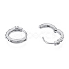 Tarnish Resistant 304 Stainless Steel Hoop Earrings Findings STAS-N092-189-3