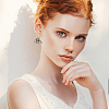 2 Pairs 2 Style Moth & Butterfly Zinc Alloy Dangle Hoop & Leverback Earrings EJEW-AN0002-64-4