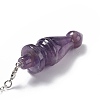 Natural Amethyst Pointed Dowsing Pendulums AJEW-B020-03P-04-4