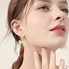 16Pcs 4 Styles Brass Micro Pave Cubic Zirconia Stud Earring Findings KK-BBC0018-64-5