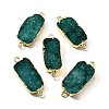 Natural Dyed Quartz Crystal Links Connector Charms G-K189-02LG-03-1
