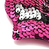 PVC Reflective Sequin Heart Pendant Keychain KEYC-L033-01P-03-2