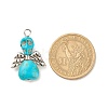 Halloween Dyed Synthetic Turquoise Pendants PALLOY-JF01598-04-2