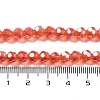 Electroplate Transparent Glass Beads Strands EGLA-A035-T6mm-A05-4