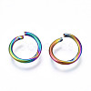 Ion Plating(IP) Rainbow Color 304 Stainless Steel Open Jump Rings STAS-N098-062B-01-2