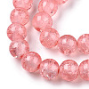 Baking Paint Crackle Glass Bead Strands DGLA-Q023-8mm-YS9-A-3