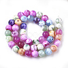Natural Fire Crackle Agate Beads Strands X-G-S346-8mm-13-2