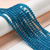 Imitate Austrian Crystal Frosted Glass Beads Strands EGLA-A039-T4mm-MD01-4