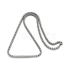 Tarnish Resistant 304 Stainless Steel Box Chains Necklaces NJEW-I074-12-2